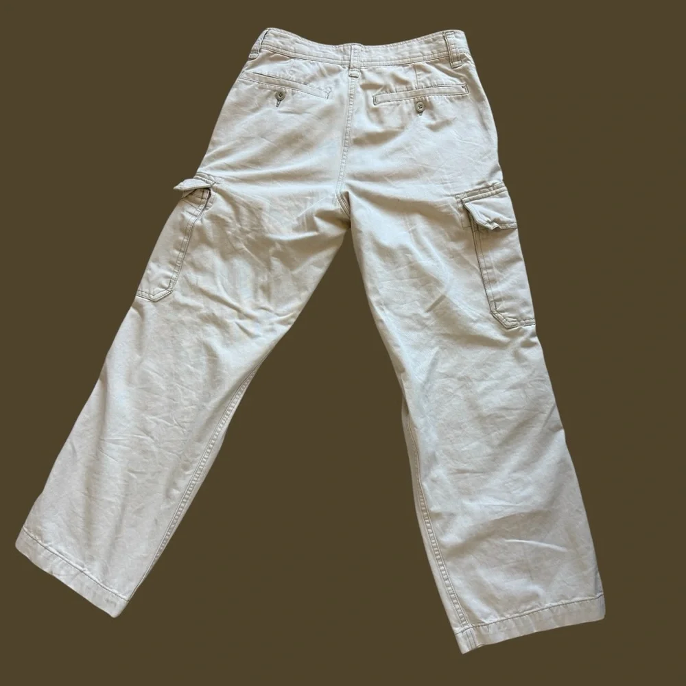 VTG! 2007 Old Navy Cargo Pants Mens 29x30 Beige Y2K Utility Straight Leg Casual